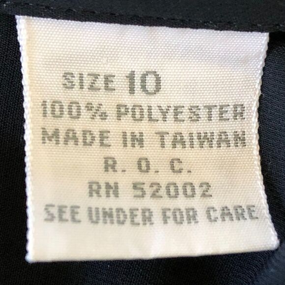 Liz Claiborne Vintage 80s Women’s Black Sheer Double Breasted Blouse Size 10 - Picture 9 of 11